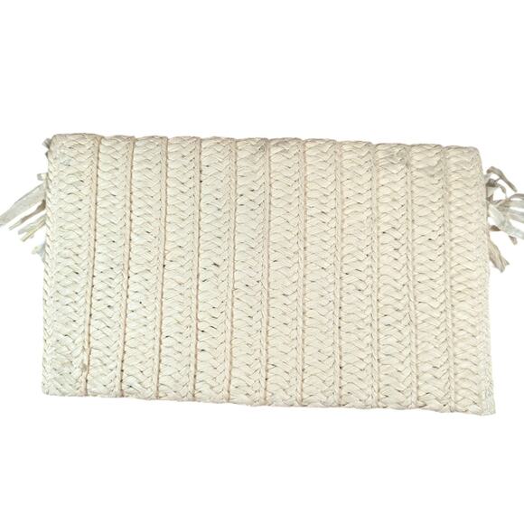 BTB Beyond the Beach Good Times Raffia Straw Clutch, Pink - Picture 2 of 4